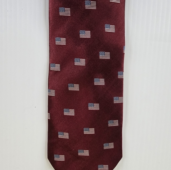 Tango by Max Raab Mens Necktie Patriotic American Flag All Silk - Picture 2 of 4